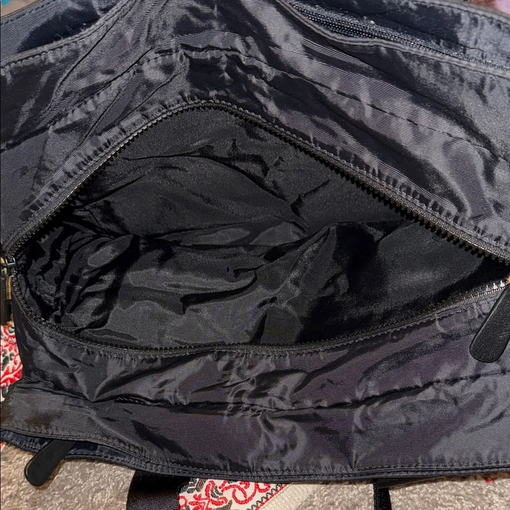 Kipling Black Tote Bag with Red Accents - Picture 7 of 8